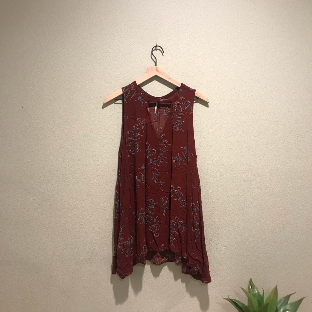 FREE PEOPLE Floral Trapeze Tank